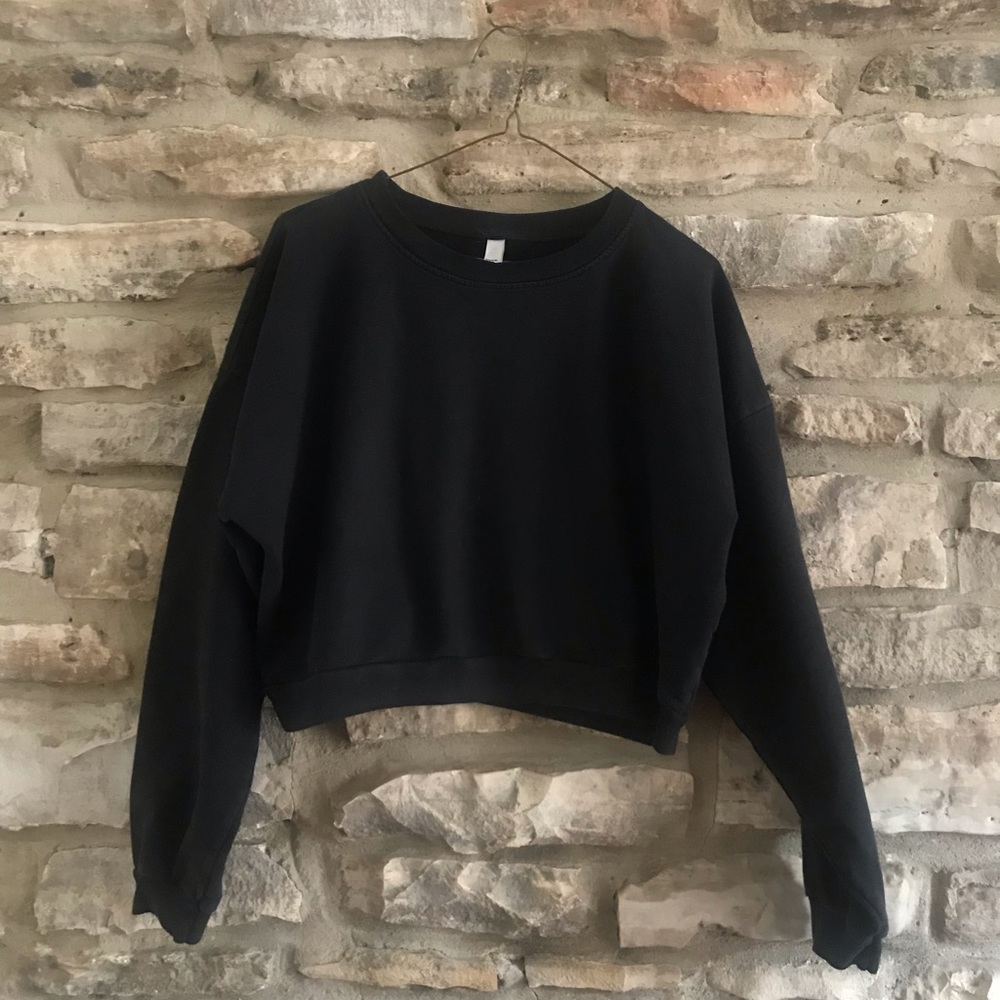 Black American Apparel Crop Sweater